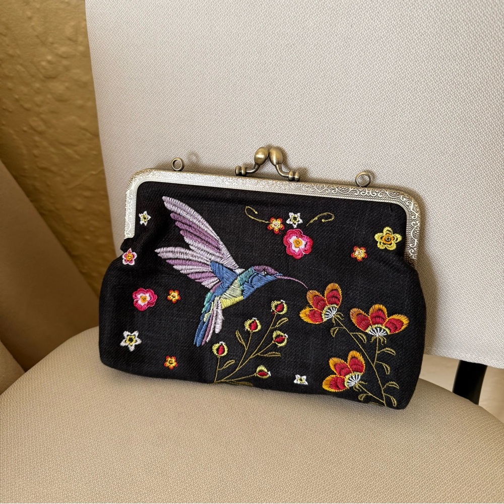 Hummingbird Crossbody Clutch